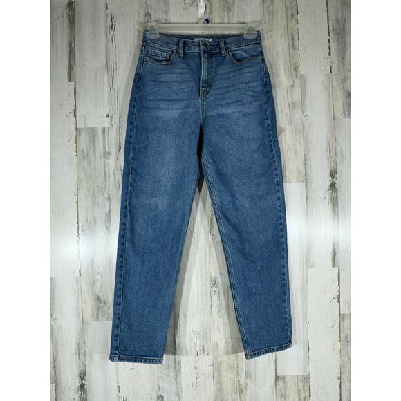 Cello Ankle Jeans Sz 28x28 Classic High Rise Mom Slim Straight Medium Wash READ - Picture 1 of 8